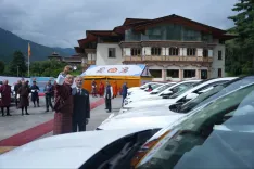 Jaishankar meets Bhutan PM, hands over 54 Made-in-India EVs in Thimphu