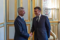 How did EAM Jaishankar’s meeting with President Macron strengthen the India-France partnership?