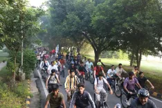 Fit India Sundays on Cycle 95th edition marks World Food Day at NSUT Dwarka