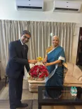 FM Sitharaman meets Indian Bank MD & CEO in Chennai