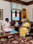 FM Sitharaman meets RS MP IS Inbadurai at Parliament House