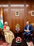 FM Sitharaman meets SMBC India head Rajeev Kannan