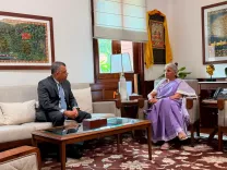 FM Sitharaman meets World Bank ED Neelkanth Mishra at Parliament House
