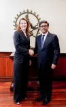 Vikram Misri meets Australian, Japanese Quad Sherpas in New Delhi