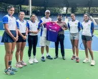 Former chess ace Prachura P.P. meets Team India ahead of Billie Jean King Cup Play-offs in Bengaluru