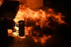 4 burnt alive in Vijayawada as electric car hits divider, catches fire