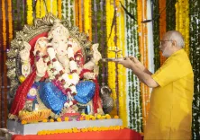 गणेश चतुर्थी: उपराष्ट्रपति सीपी राधाकृष्णन ने महाराष्ट्र सदन और पीयूष गोयल के आवास पर लिया बप्पा का आशीर्वाद