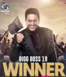 Gaurav Khanna lifts the "Bigg Boss 19' trophy 