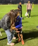 Genelia D'Souza smothers her ‘little one’ with kisses as he leaves his ‘Aai, Baba’ to stay with his team ahead of a match