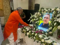 Giriraj Singh attends condolence meet for Sudhir Ranjan in Delhi