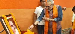 Giriraj Singh pays tribute to Dr. Syama Prasad Mookerjee in Begusarai