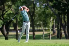 Golf: Ajeetesh Sandhu lies T-36; three-way lead at the top at Singapore Open