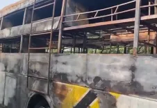 Greater Noida bus fire kills 9 on Yamuna Expressway; AC blast suspected