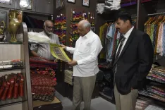 Gujarat CM Bhupendra Patel shops at Garvi Gurjari on National Handloom Day