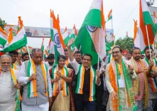 Tiranga Yatra Ahmedabad: 1 lakh join Dy CM Sanghavi's Independence Day march