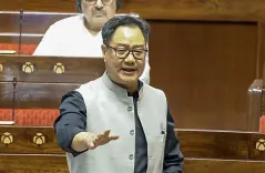 किरेन रिजिजू का विपक्ष पर हमला: हंगामे के लिए माफी माँगें, MSME विधेयक पारित