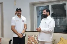 हरभजन सिंह ने की एकनाथ शिंदे से मुलाकात, युवाओं को सर्वश्रेष्ठ प्रशिक्षण देने पर चर्चा 