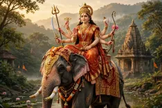 शारदीय नवरात्र 2026: मां दुर्गा हाथी पर करेंगी आगमन, मुर्गे पर होगी विदाई — जानिए वाहन मान्यता