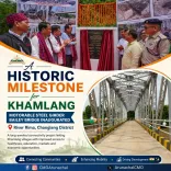 HDCM Chowna Mein Inaugurates Bailey Bridge in Changlang