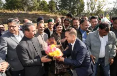 Did Himachal CM just lay the foundation for a new heliport in Palampur?