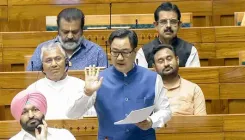 किरन रिजिजू ने कहा: विपक्ष के 50 सांसदों ने स्पीकर के खिलाफ प्रस्ताव का समर्थन नहीं किया