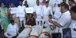 मध्य प्रदेश विधानसभा में कांग्रेस का 'सांकेतिक अर्थी' प्रदर्शन, यूसीसी विधेयक और किसान मुद्दों पर BJP सरकार को घेरा