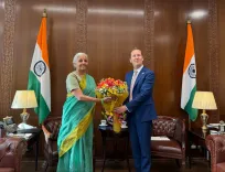 निर्मला सीतारमण ने अमेरिकी राजदूत सर्जियो गोर से मुलाकात, भारत-अमेरिका फिनटेक और निवेश साझेदारी पर चर्चा