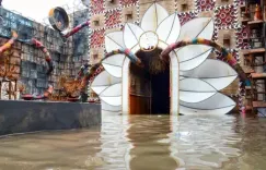कोलकाता में झमाझम बारिश, मूर्ति विसर्जन कार्यक्रम पर पड़ सकता है असर
