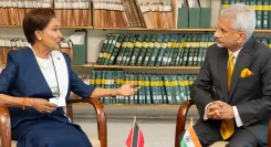 जयशंकर-त्रिनिदाद PM बिसेसर की UN में मुलाकात, एक्जिम बैंक फंडिंग और व्यापार वृद्धि पर चर्चा