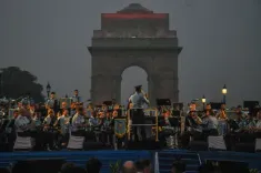 IAF Band performs at National War Memorial for Independence Day, 150 years of Vande Mataram