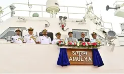 What does the commissioning of the new-generation fast patrol vessel 'Amulya' mean for India?