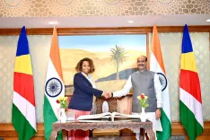 India-Seychelles parliamentary ties: Om Birla meets Speaker Ernesta