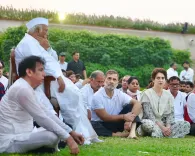 INDIA bloc protest Day 3: Rajghat sit-in, BJP hits back at Opposition