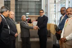 India-Trinidad parliamentary ties: Harivansh meets Speaker Jagdeo Singh in Cape Town