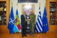Indian Ambassador Ravi Shankar meets Greek military chief in Athens