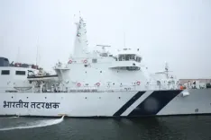 Indian Coast Guard Ship Sarthak arrives at Kuwait's Shuwaikh Port for five-day visit 