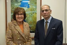 How is the Indian envoy engaging with US Senator Jacky Rosen on counter-terrorism?