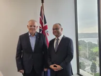 Nagesh Singh meets Scott Morrison in Canberra, reviews India-Australia ties