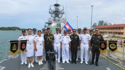 INS Kulish arrives at Cambodia's Ream Naval Base in historic first port call