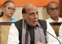 Rajnath Singh: Indira jailed democracy in 1975, Rahul creating anarchy today
