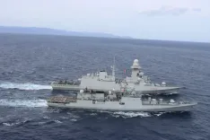 INS Trishul arrives in Italy's Civitavecchia after PASSEX with Italian Navy