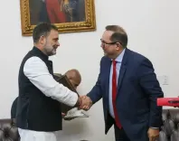 कोलंबियाई सीनेट के अध्यक्ष से राहुल गांधी की मुलाकात, ओवरसीज कांग्रेस ने शेयर की तस्वीर