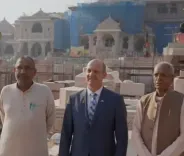 Did the Israeli envoy congratulate India on the sacred flag hoisting at Ram Janmabhoomi Temple?