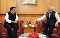 Jaishankar meets Gujarat Dy CM Sanghavi, discusses Vibrant Gujarat Summit