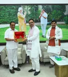 Jal Shakti Minister CR Paatil Meets MP, Rajasthan CMs