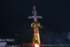 Jal Shakti Minister Paatil joins Limbayat Navratri Ravan Dahan