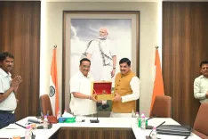 Jal Shakti Minister Paatil meets MP CM Mohan Yadav