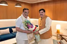 Jal Shakti Minister Paatil meets MP CM Mohan Yadav on water security