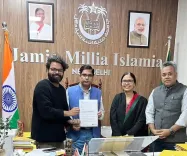 How did a Jamia Millia scholar achieve the Commonwealth scholarship for research on Indian tribes?