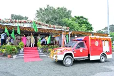 Jharkhand CM Hemant Soren flags off 58 Mist Tech fire tenders